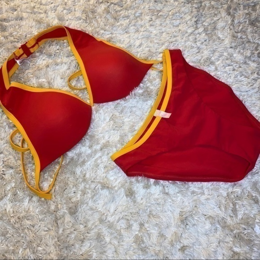 Victoria's Secret Red and Yellow Bikini